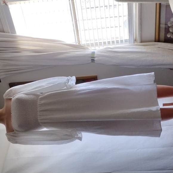 Reformation Dresses Reformation Gitane White Midi Linen Dress